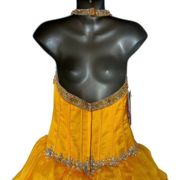 Disney x Alfred Angelo Formal Dress Belle of the Ball Prom Quincenara Size 10 - Picture 10 of 16